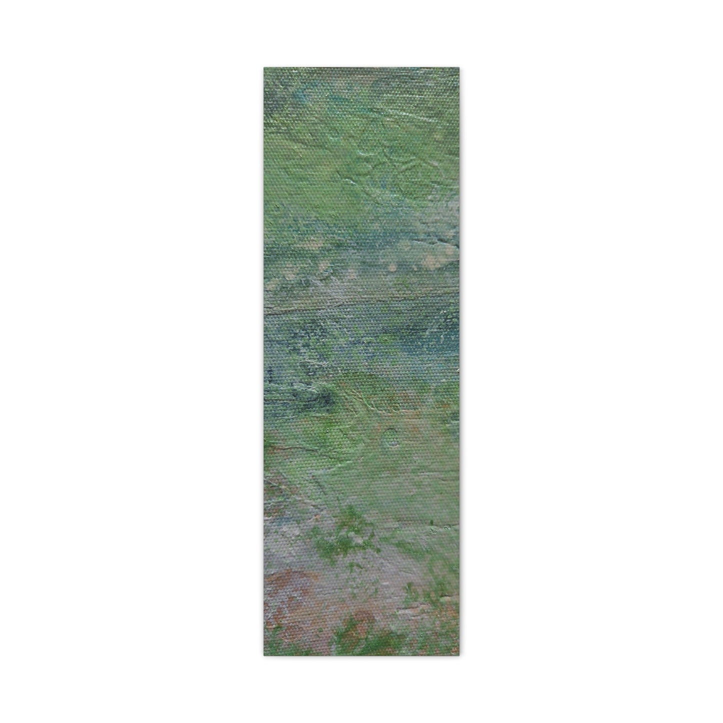 Nature Colors Greens Abstract Original Painting Printed on Canvas Gallery Wrap 1.25"