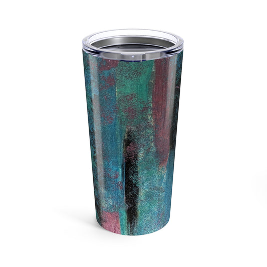 Stainless Steel Tumbler 20oz Double-Wall Insulated - Designed by Its A Art Vibe Blue Mix