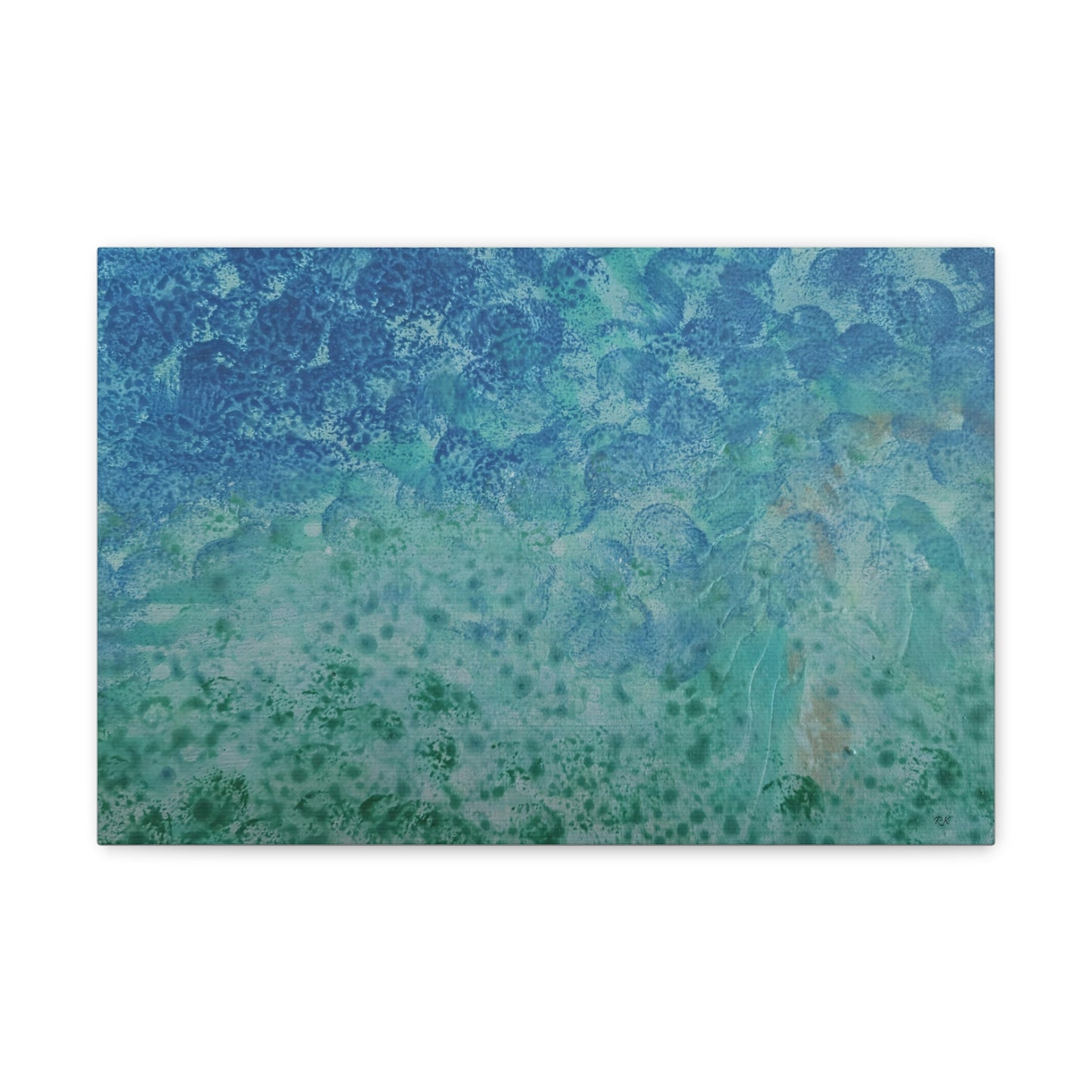 Canvas Gallery Wraps Wall Art To Blue Ocean Floor Is Green by Its A Art Vibe