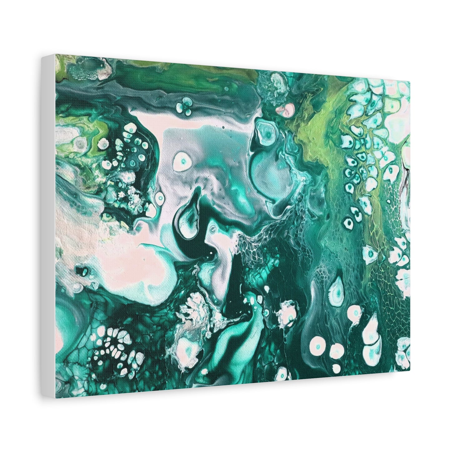 Canvas Gallery Wrap Print to Canvas- Rustic Green Space Painting by It's A Art Vibe