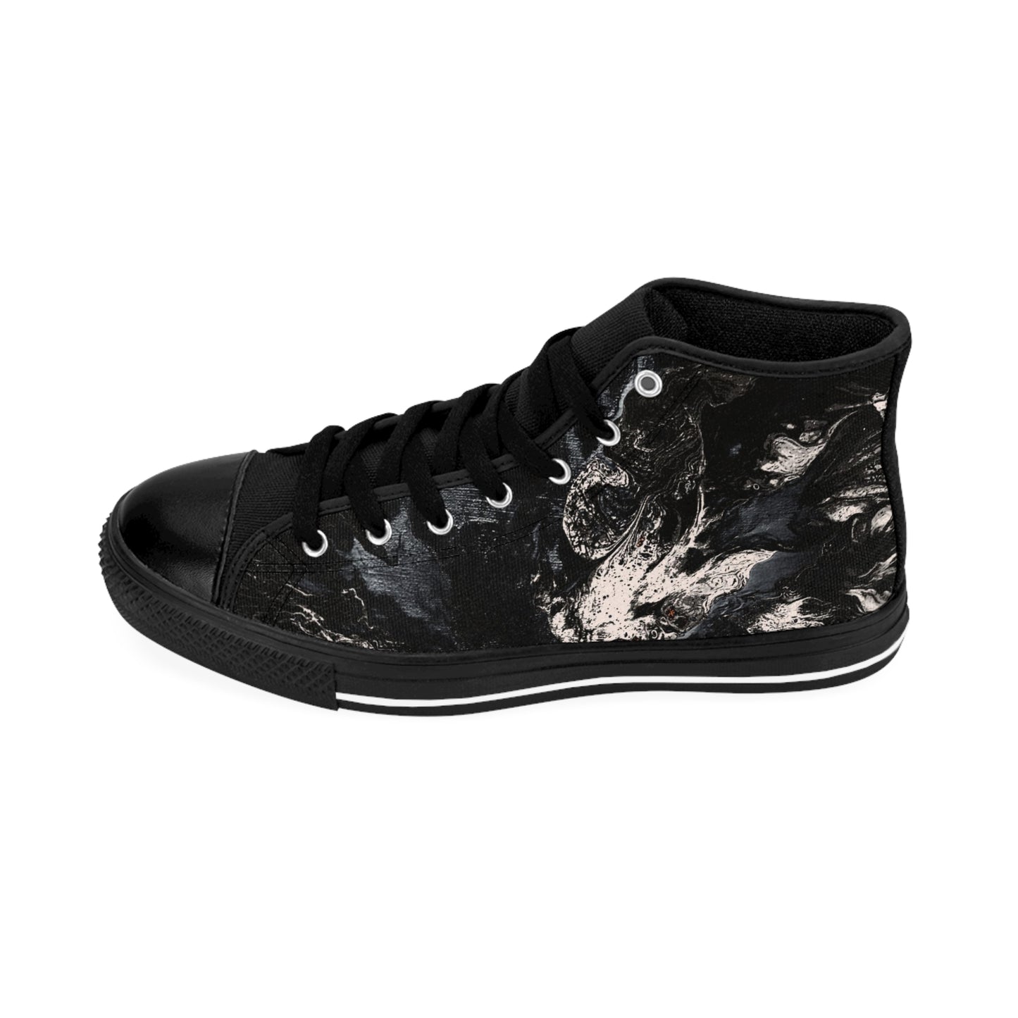 Men's Classic Sneakers Black White by Its A Art Vibe