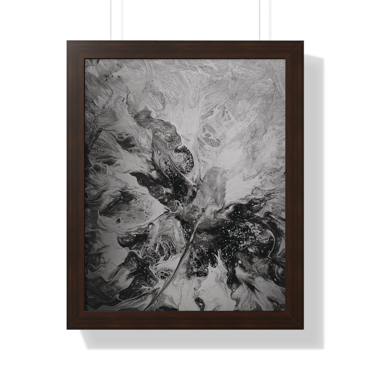 Framed Vertical Poster Black & White Gaze