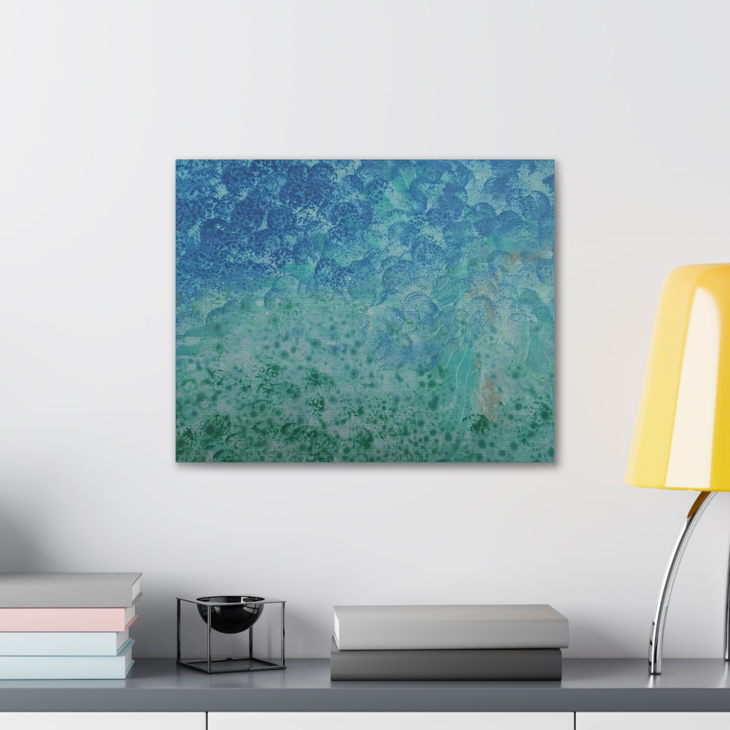 Canvas Gallery Wraps Wall Art To Blue Ocean Floor Is Green by Its A Art Vibe