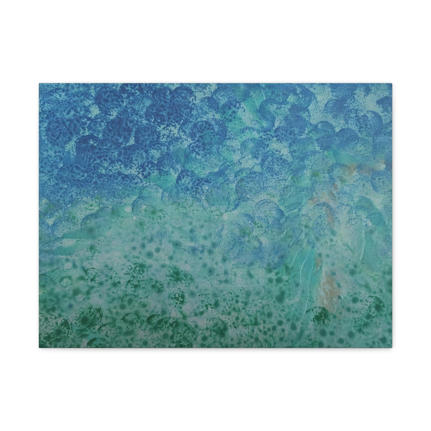 Canvas Gallery Wraps Wall Art To Blue Ocean Floor Is Green by Its A Art Vibe