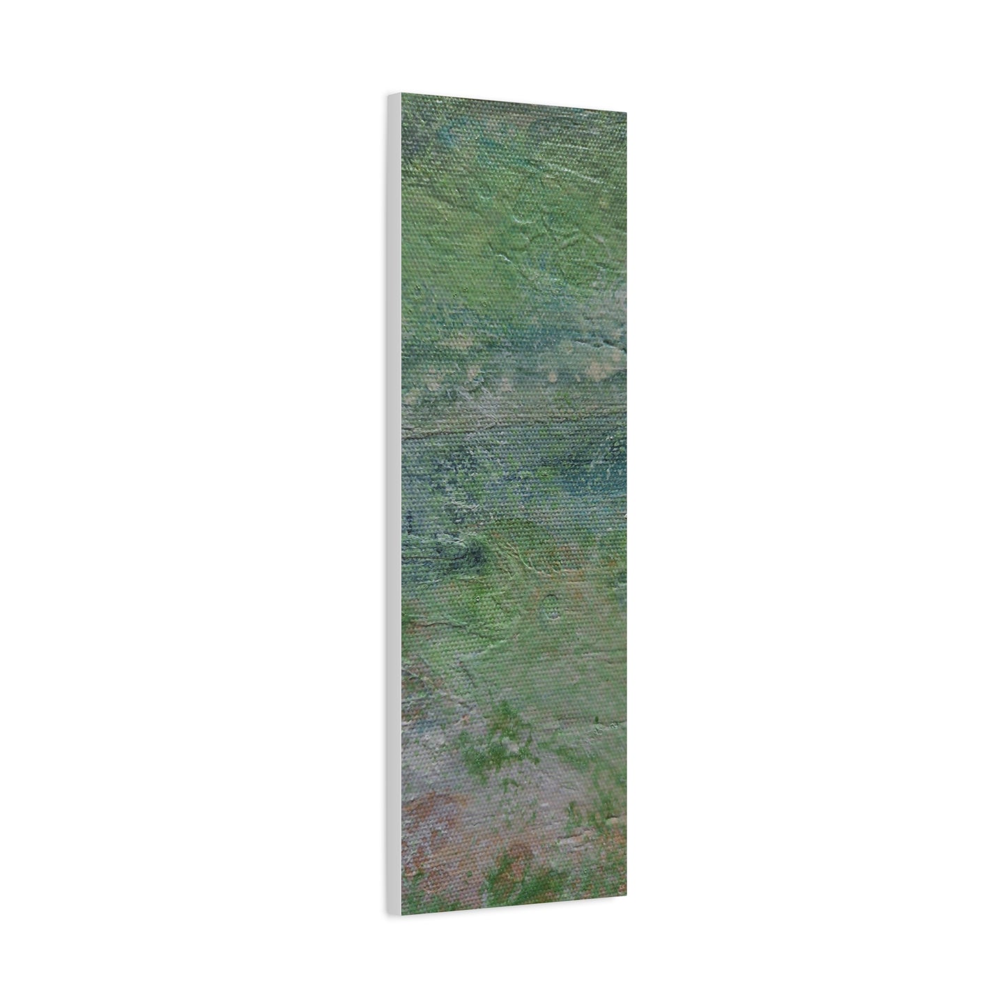 Nature Colors Greens Abstract Original Painting Printed on Canvas Gallery Wrap 1.25"