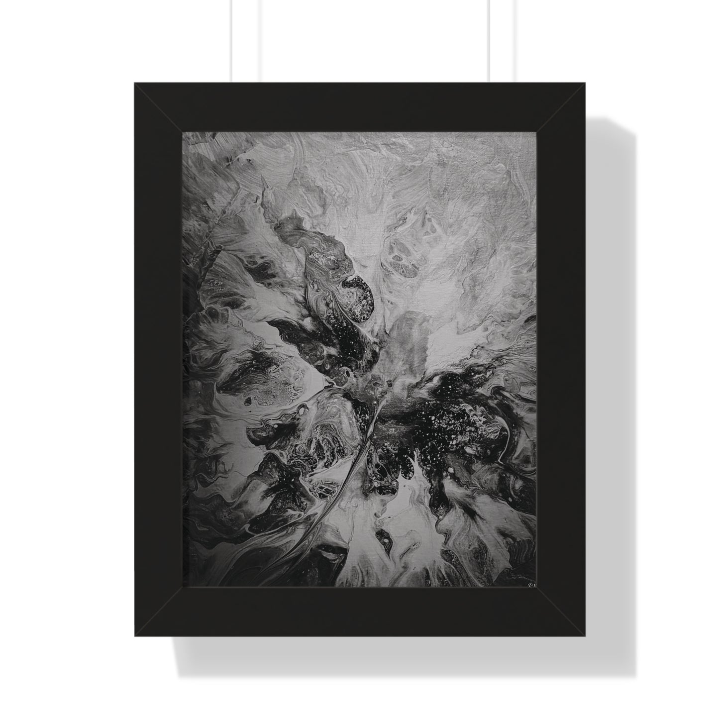 Framed Vertical Poster Black & White Gaze