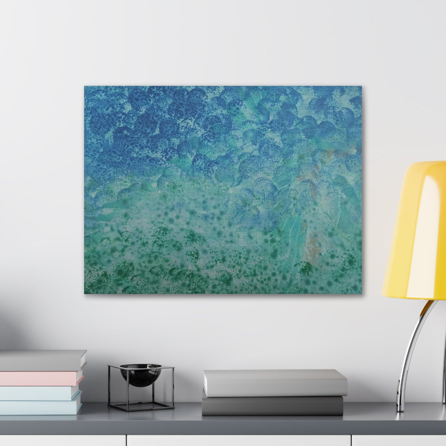 Canvas Gallery Wraps Wall Art To Blue Ocean Floor Is Green by Its A Art Vibe