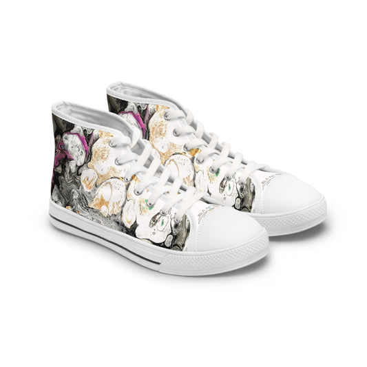 Women's High-Top Sneakers Punked by Its A Art Vibe