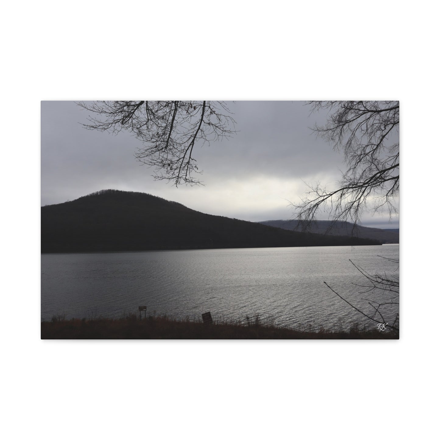 Serene Landscape Canvas Wall Art - 1.25" Stretched Matte Print