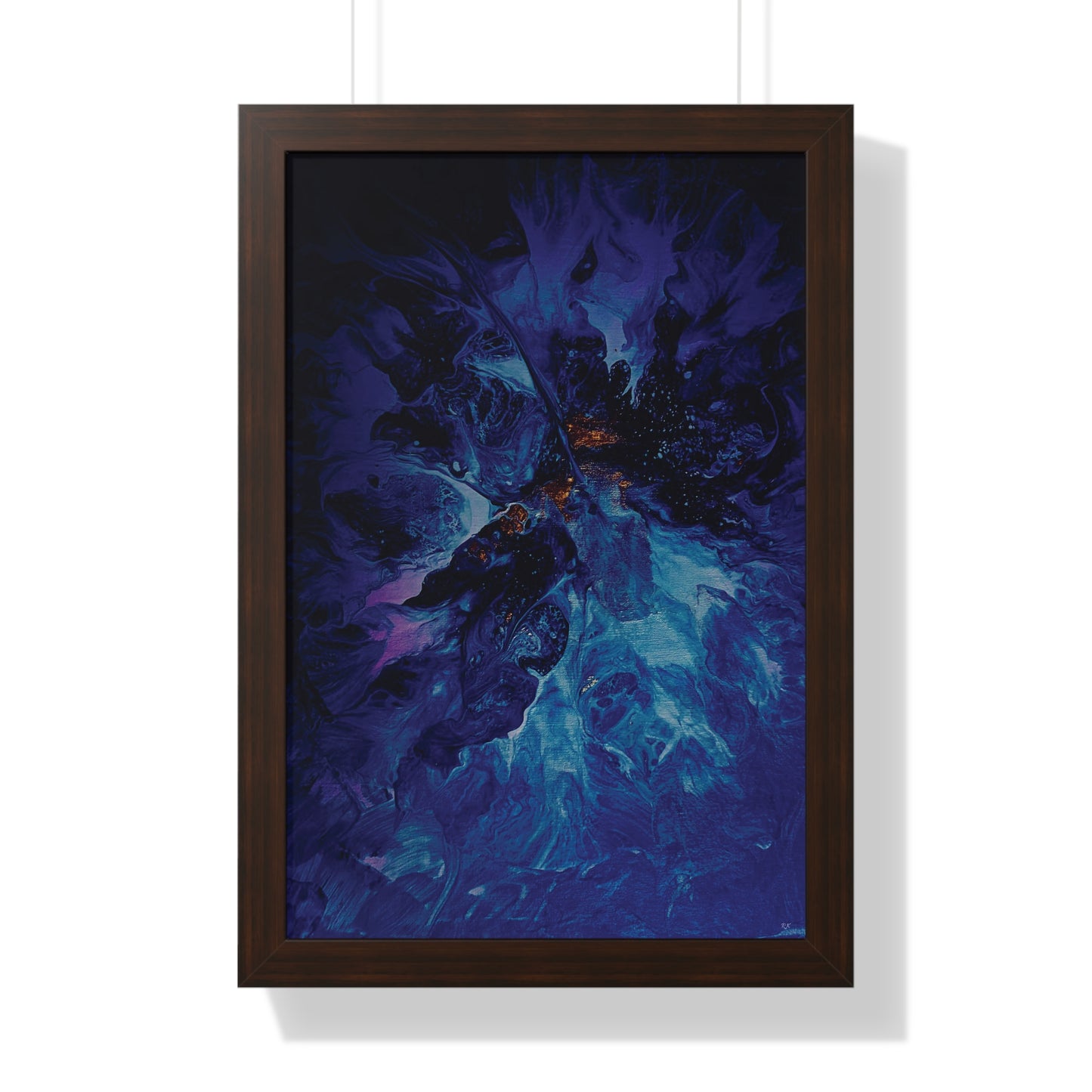 Framed Vertical Poster by Its A Art Vibe Blue Ice