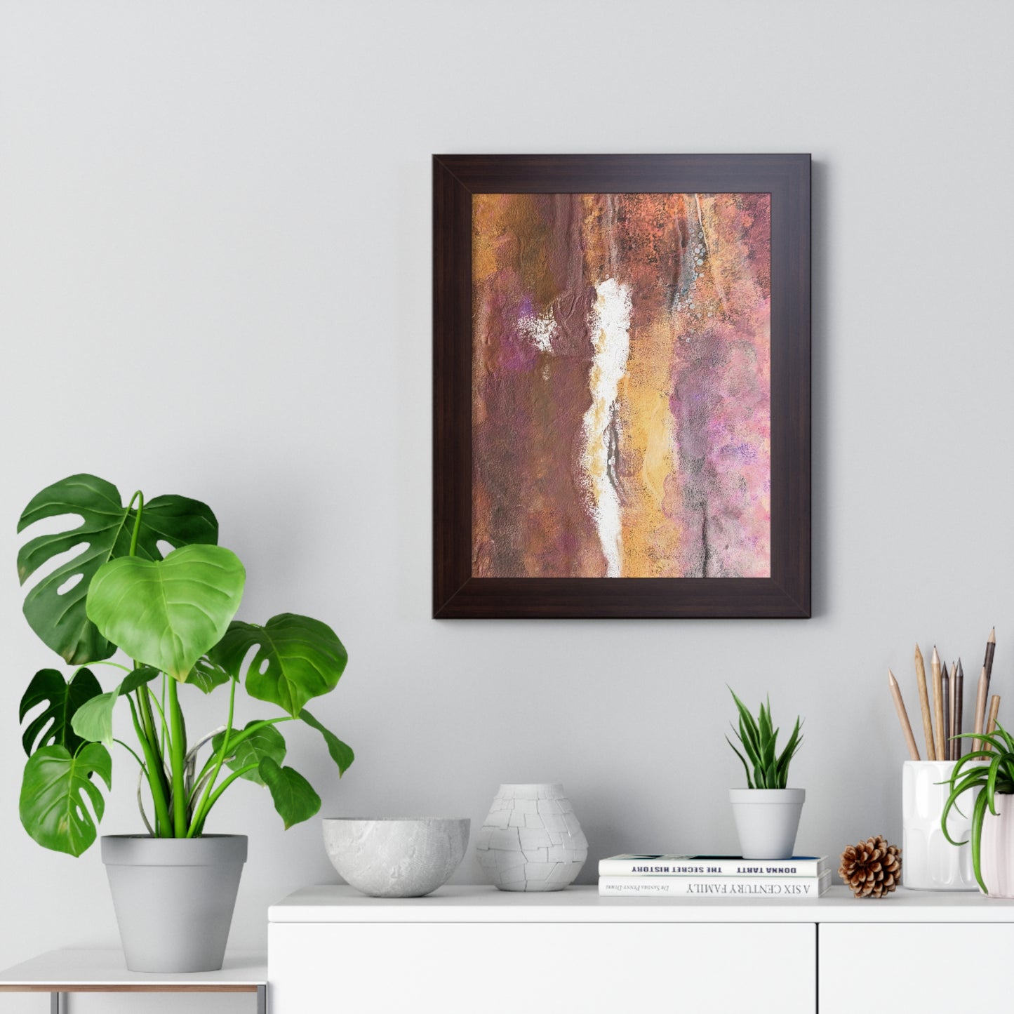 Framed Vertical Poster Rustic Fire by Its A Art Vibe