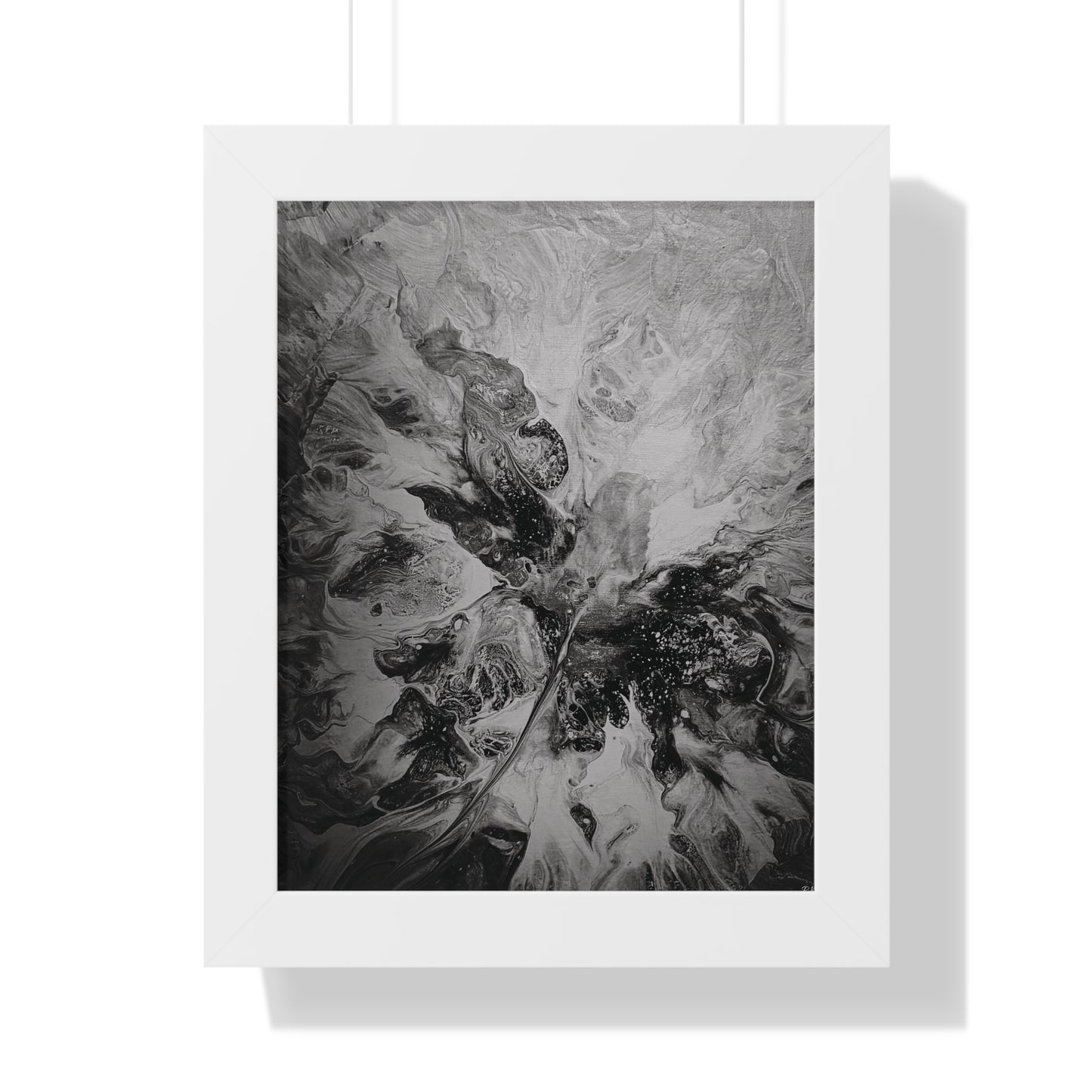 Framed Vertical Poster Black & White Gaze