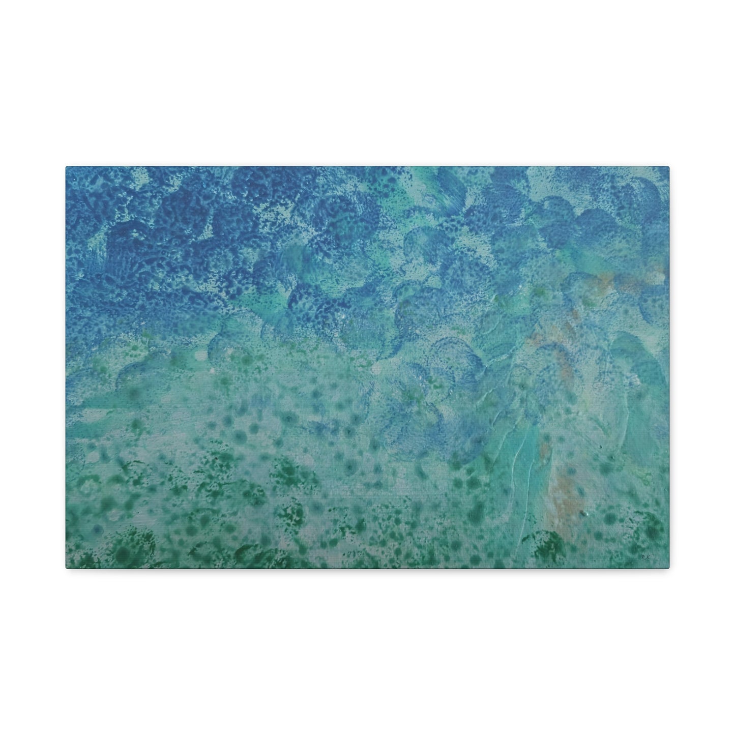 Canvas Gallery Wraps Wall Art To Blue Ocean Floor Is Green by Its A Art Vibe