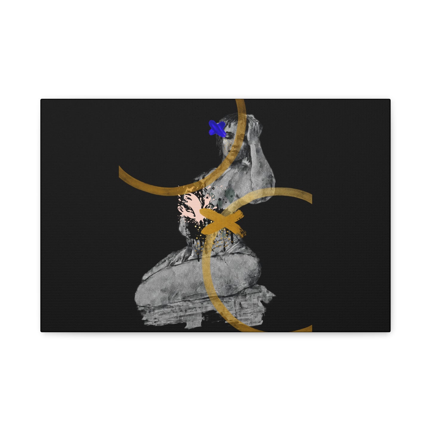 Canvas Wall Art, Sensual Woman Print Matte Stretched Canvas 1 25" Feminine Boho Chic