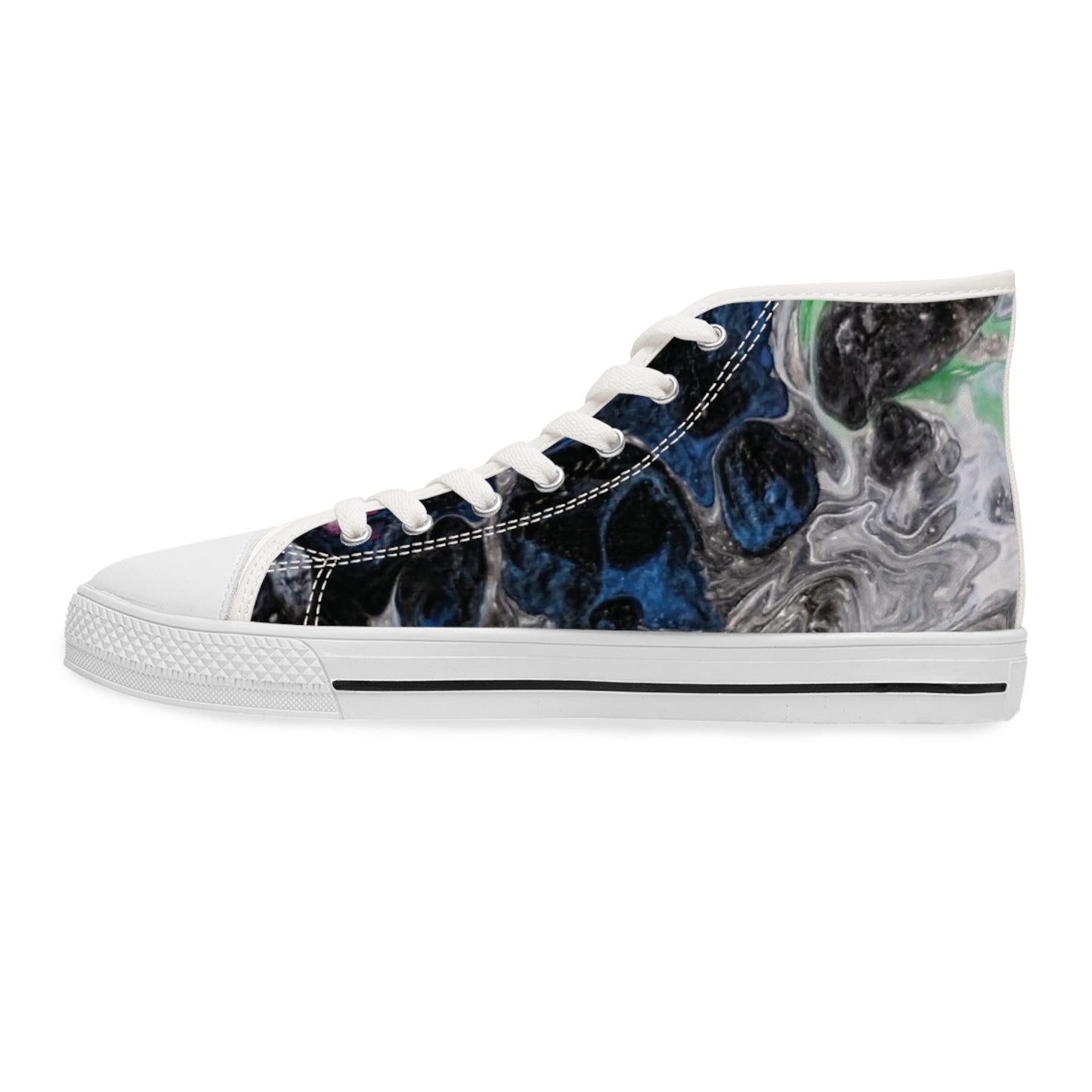 Women's High-Top Sneakers Midnight Bae Blues by Its A Art Vibe