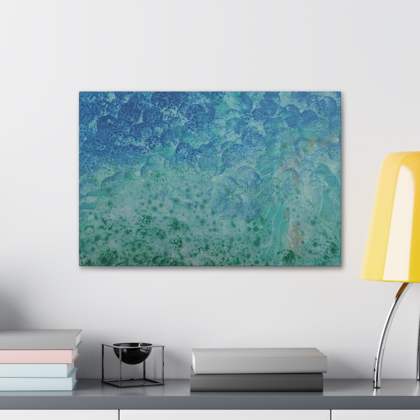 Canvas Gallery Wraps Wall Art To Blue Ocean Floor Is Green by Its A Art Vibe