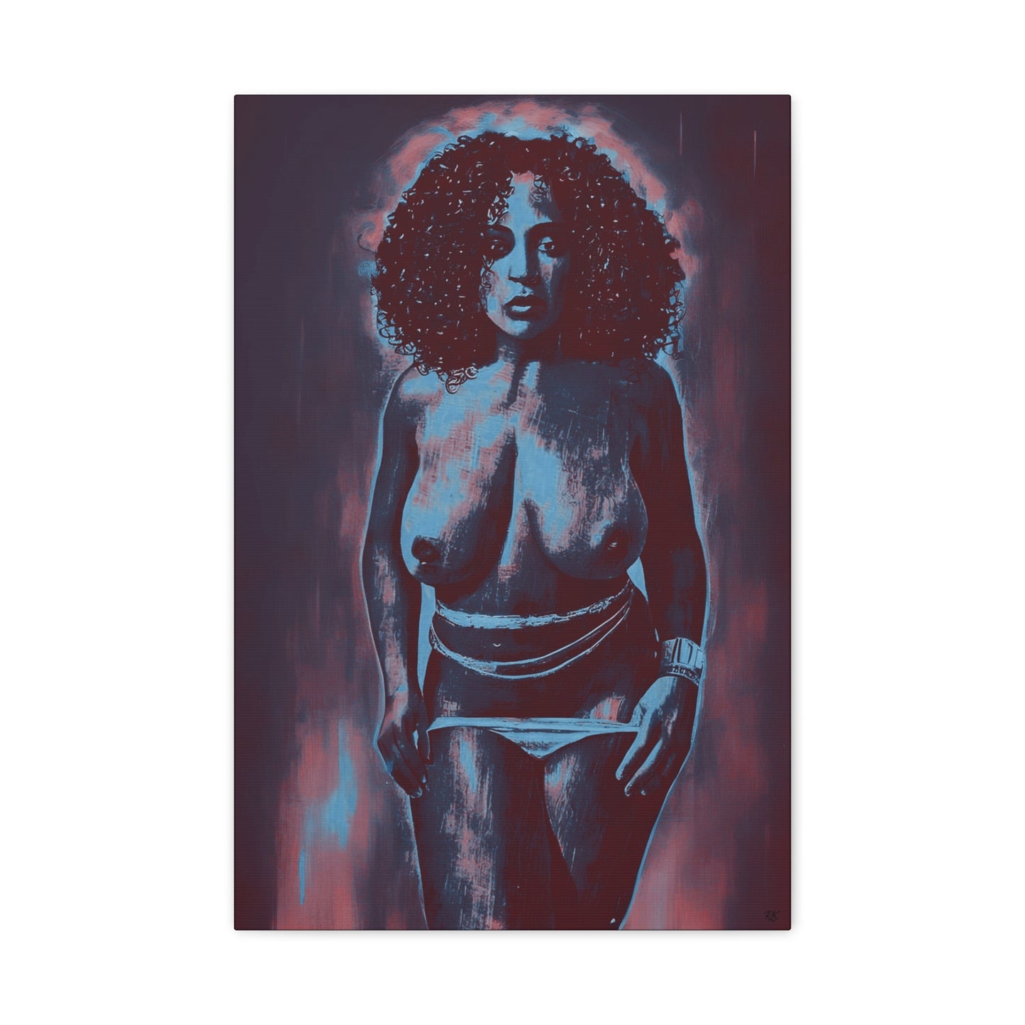 Matte Canvas, Stretched, 1.25" Get Naked by Its A Art Vibe