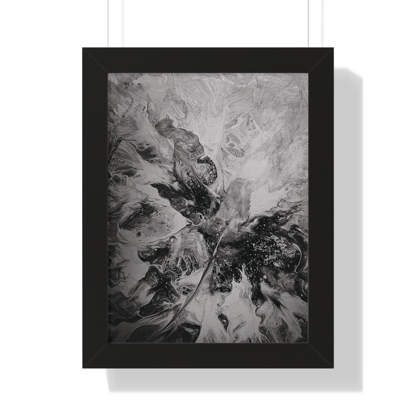 Framed Vertical Poster Black & White Gaze