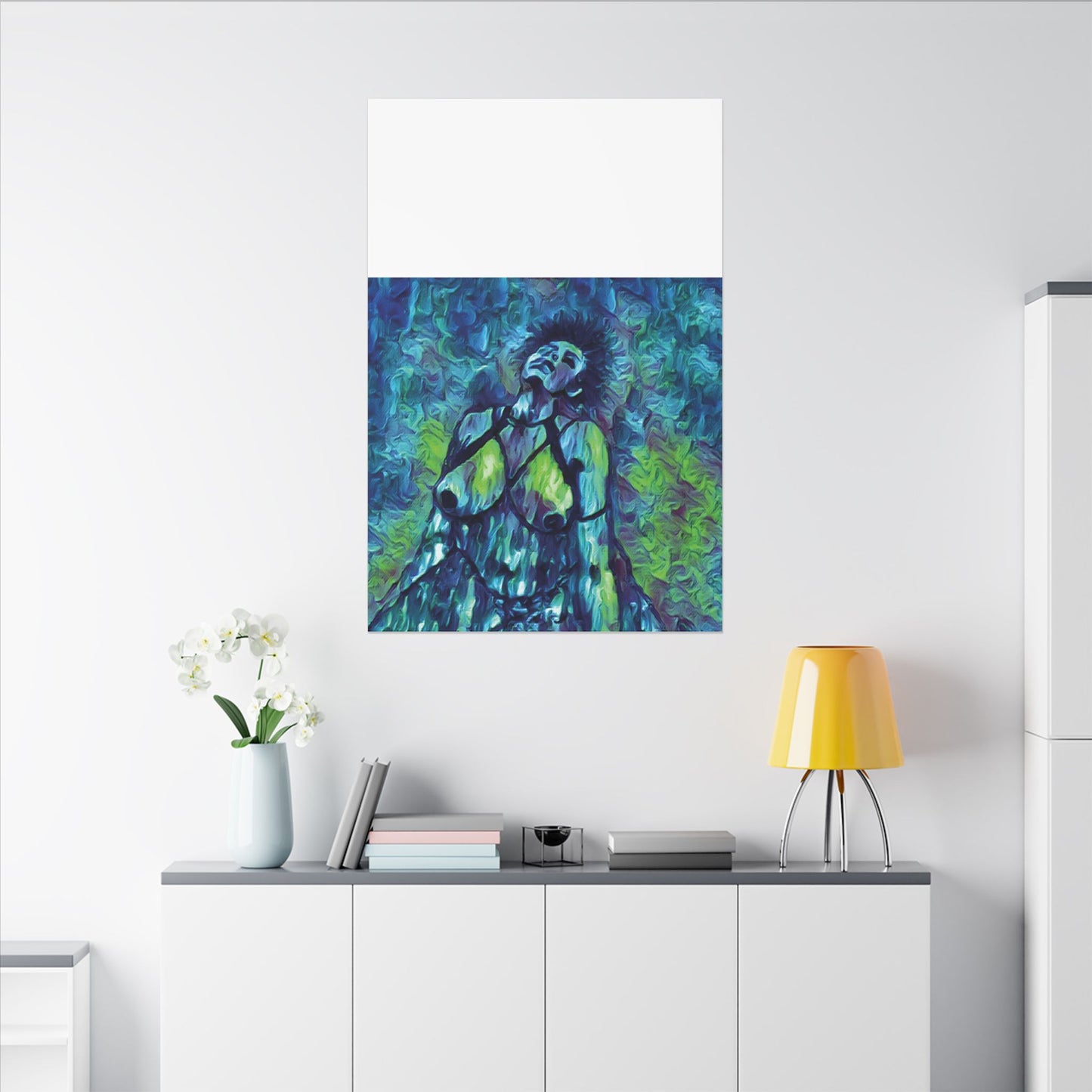 Matte Canvas, Stretched, 0.75" (Multi-Size) Sensual Woman 001