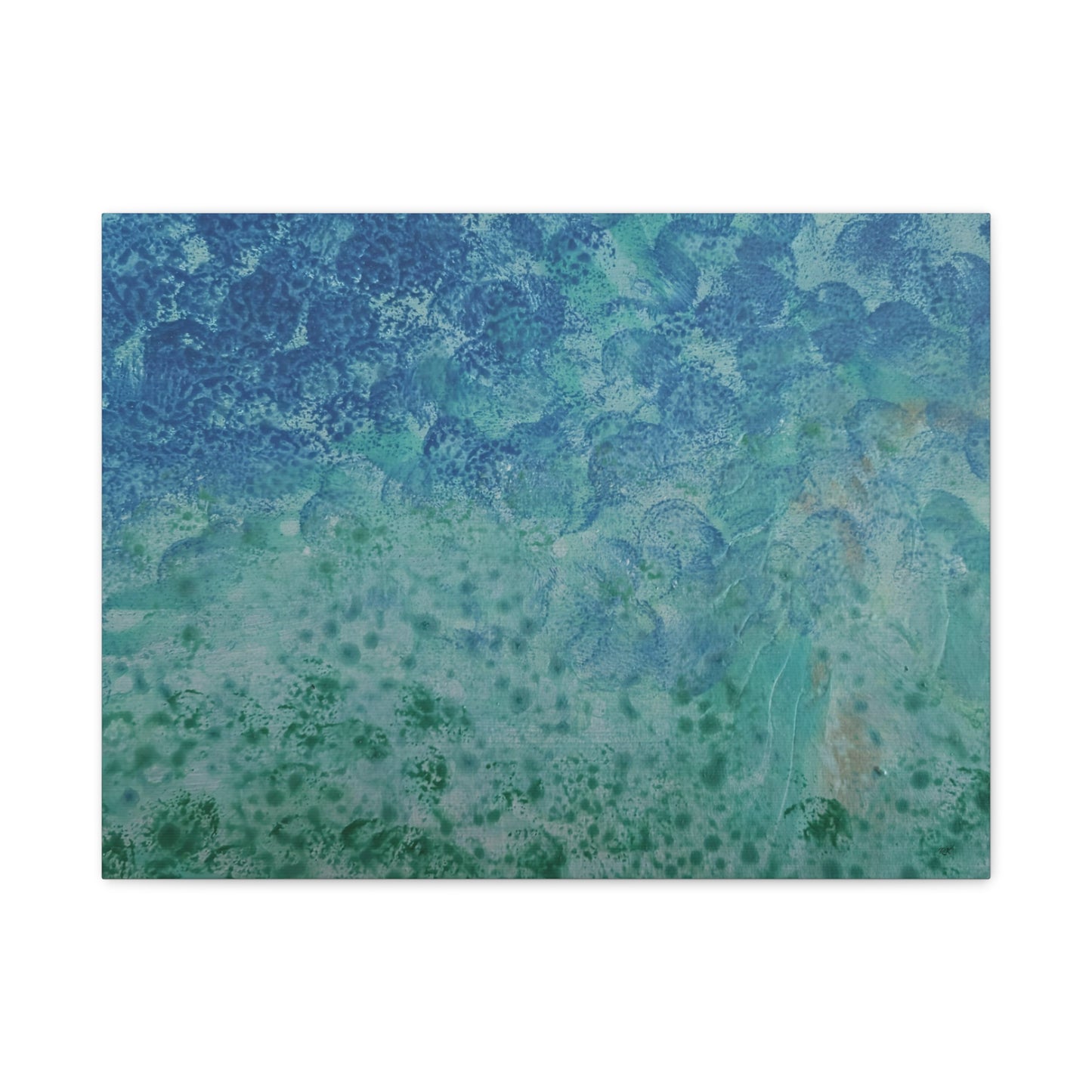 Canvas Gallery Wraps Wall Art To Blue Ocean Floor Is Green by Its A Art Vibe