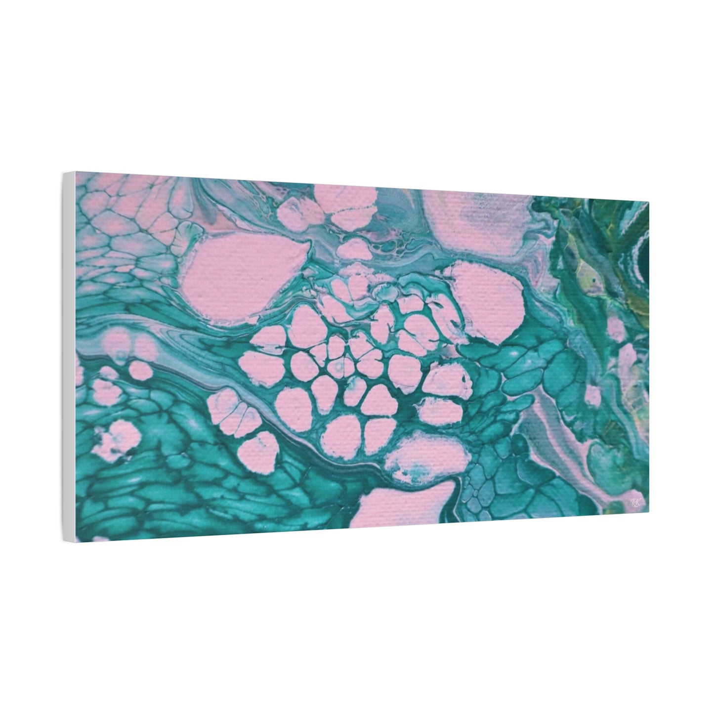 Abstract Art Matte Canvas Print - Colorful Ocean-Inspired Decor