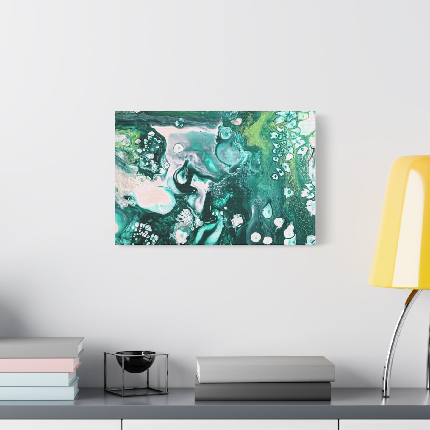 Canvas Gallery Wrap Print to Canvas- Rustic Green Space Painting by It's A Art Vibe