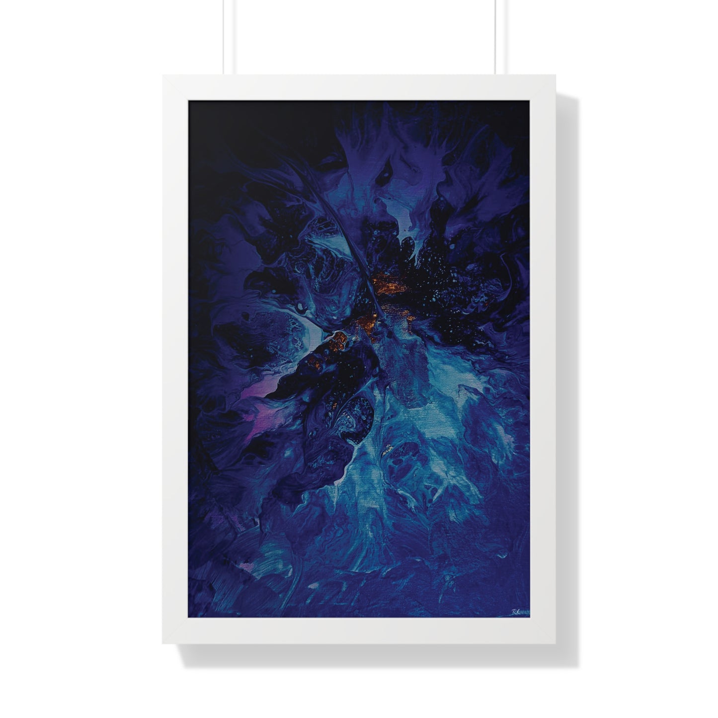 Framed Vertical Poster by Its A Art Vibe Blue Ice