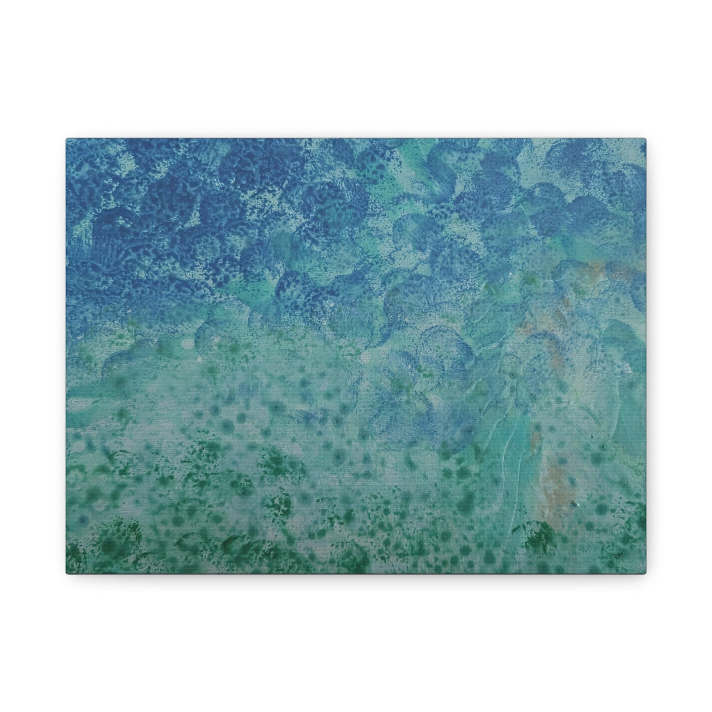 Canvas Gallery Wraps Wall Art To Blue Ocean Floor Is Green by Its A Art Vibe