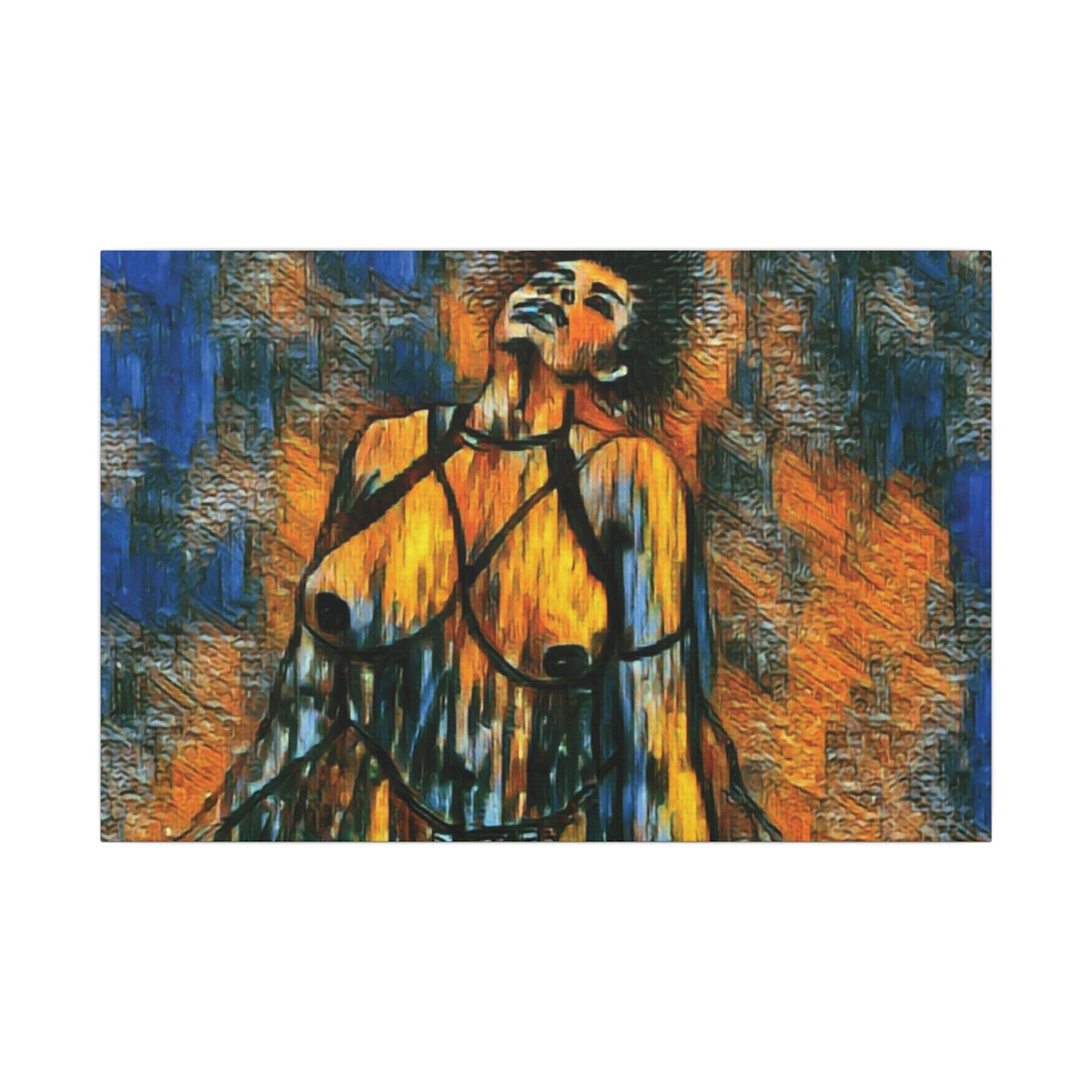 Matte Canvas, Stretched, 0.75" (Multi-Size) Sensual woman 002