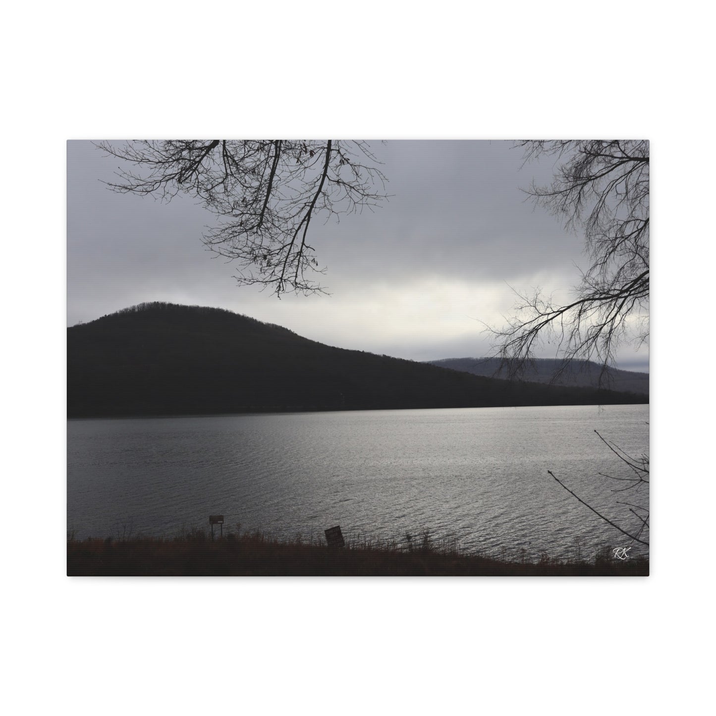 Serene Landscape Canvas Wall Art - 1.25" Stretched Matte Print