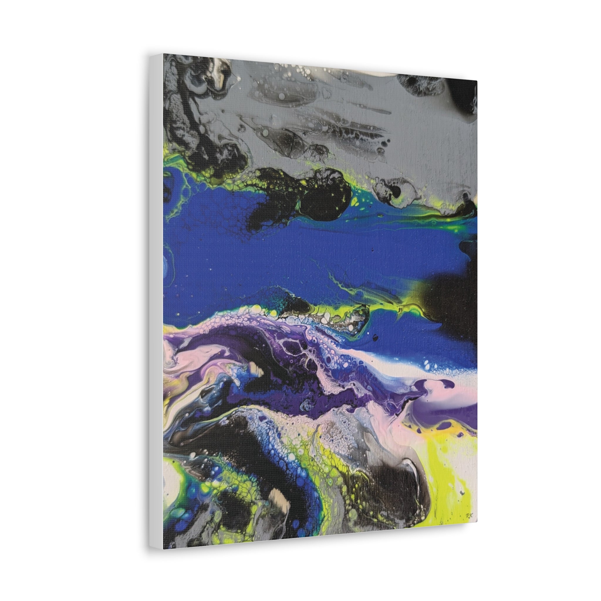 Bright offers Colors yellow, Dark Blue Gallery Canvas Wraps, Vertical Frame