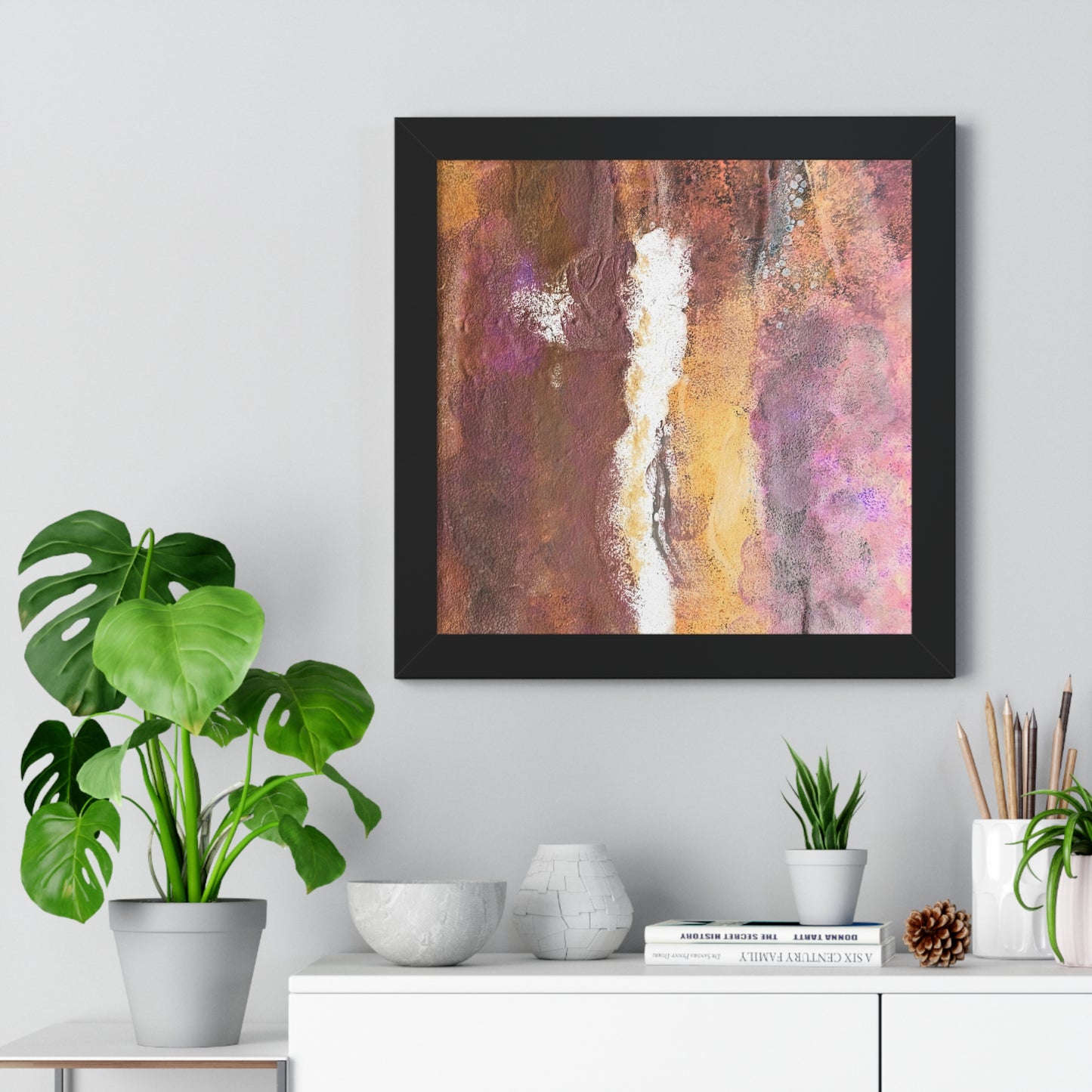 Framed Vertical Poster Rustic Fire by Its A Art Vibe