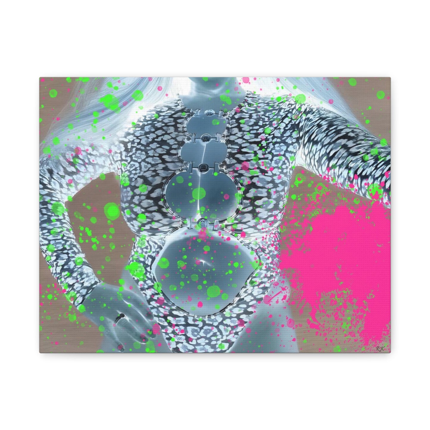 Canvas Print - Glowing Sensually Splashed Full Body Portrait