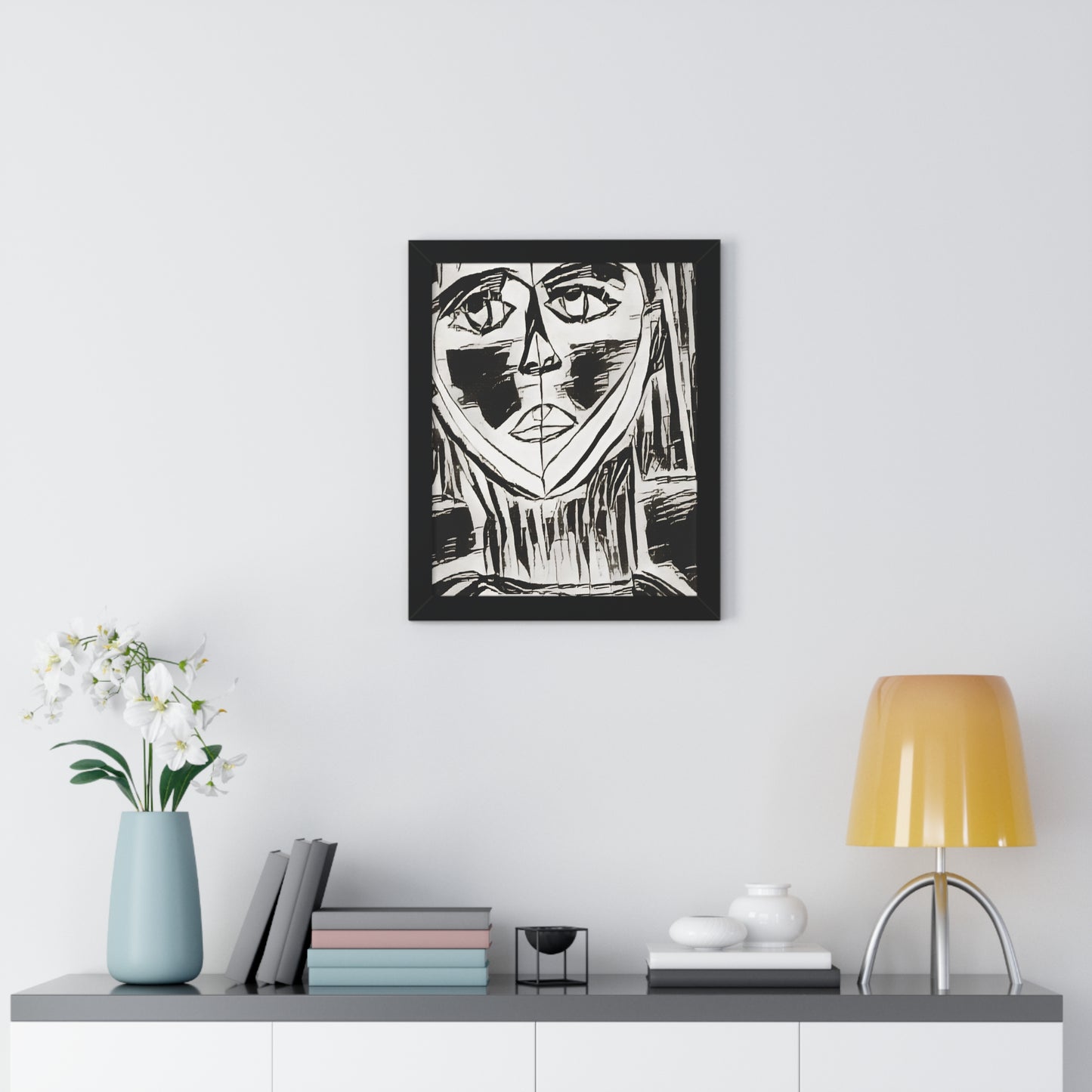 Framed Vertical Poster Sketched Portrait by It's A Art Vibe