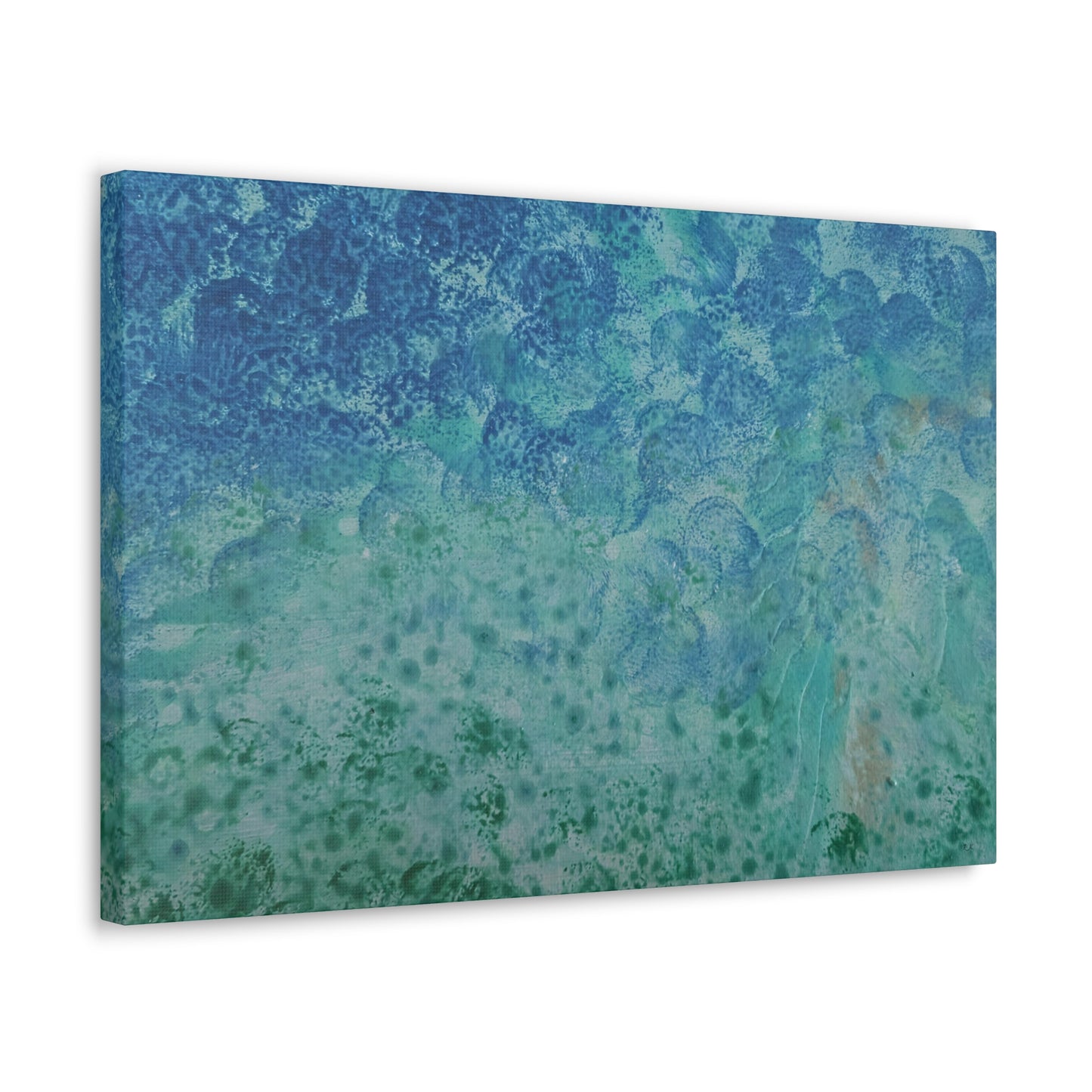 Canvas Gallery Wraps Wall Art To Blue Ocean Floor Is Green by Its A Art Vibe