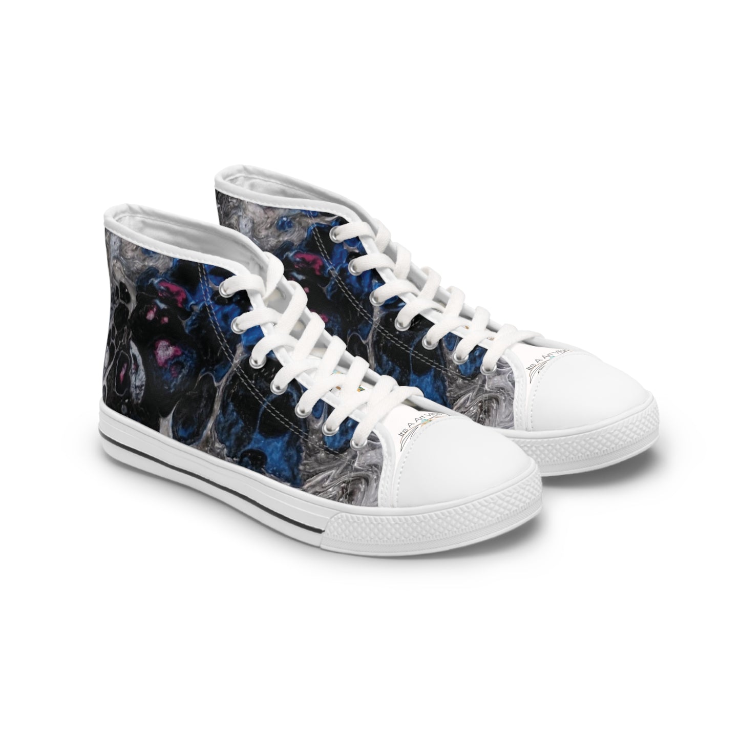 Women's High-Top Sneakers Midnight Bae Blues by Its A Art Vibe