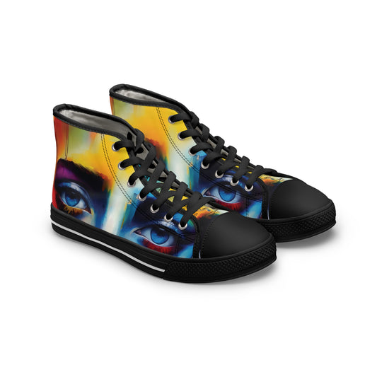 Women's High Top Sneakers Eyes See You by Its A Art Vibe