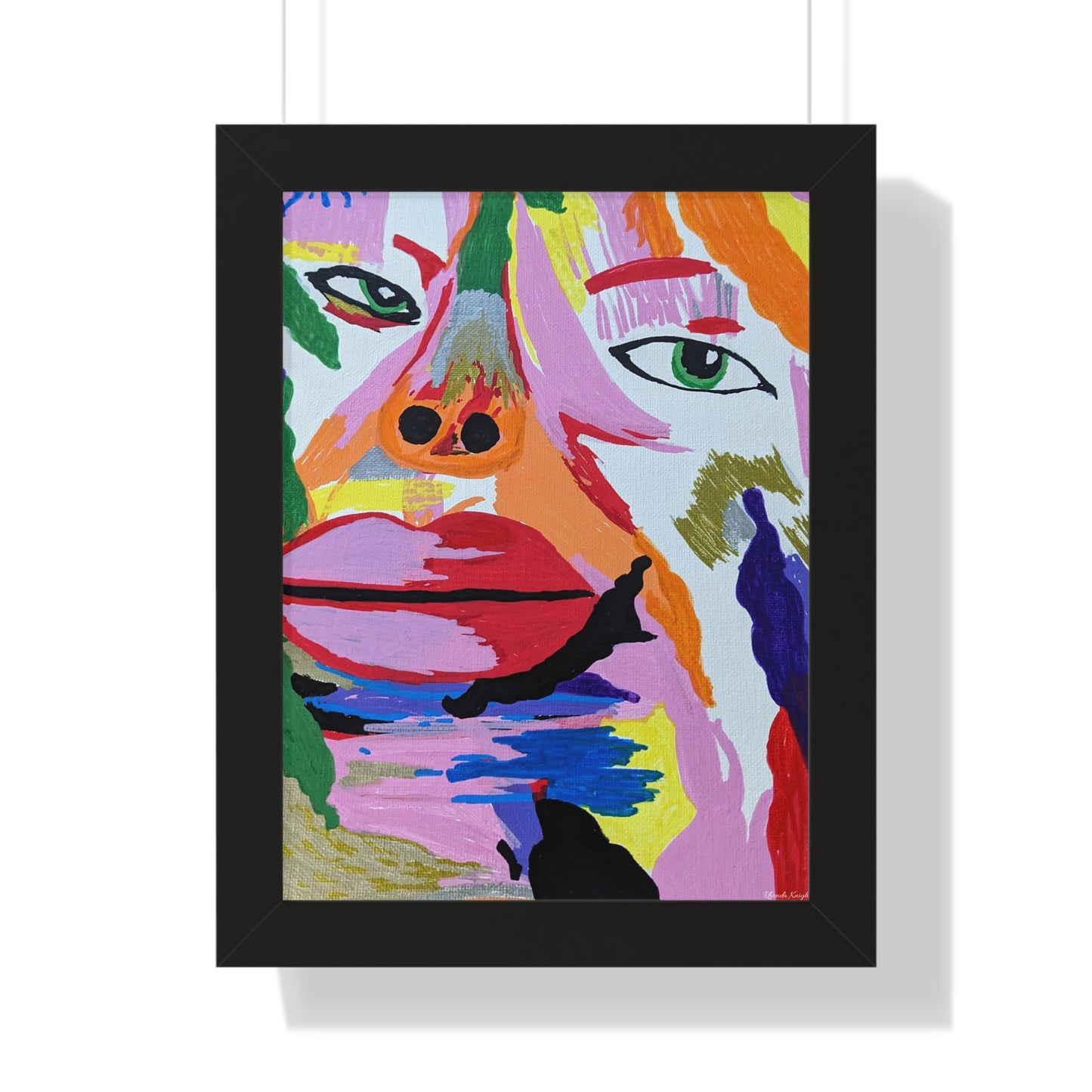 Framed Vertical Poster by Its A Art Vibe Facing Life Portrait