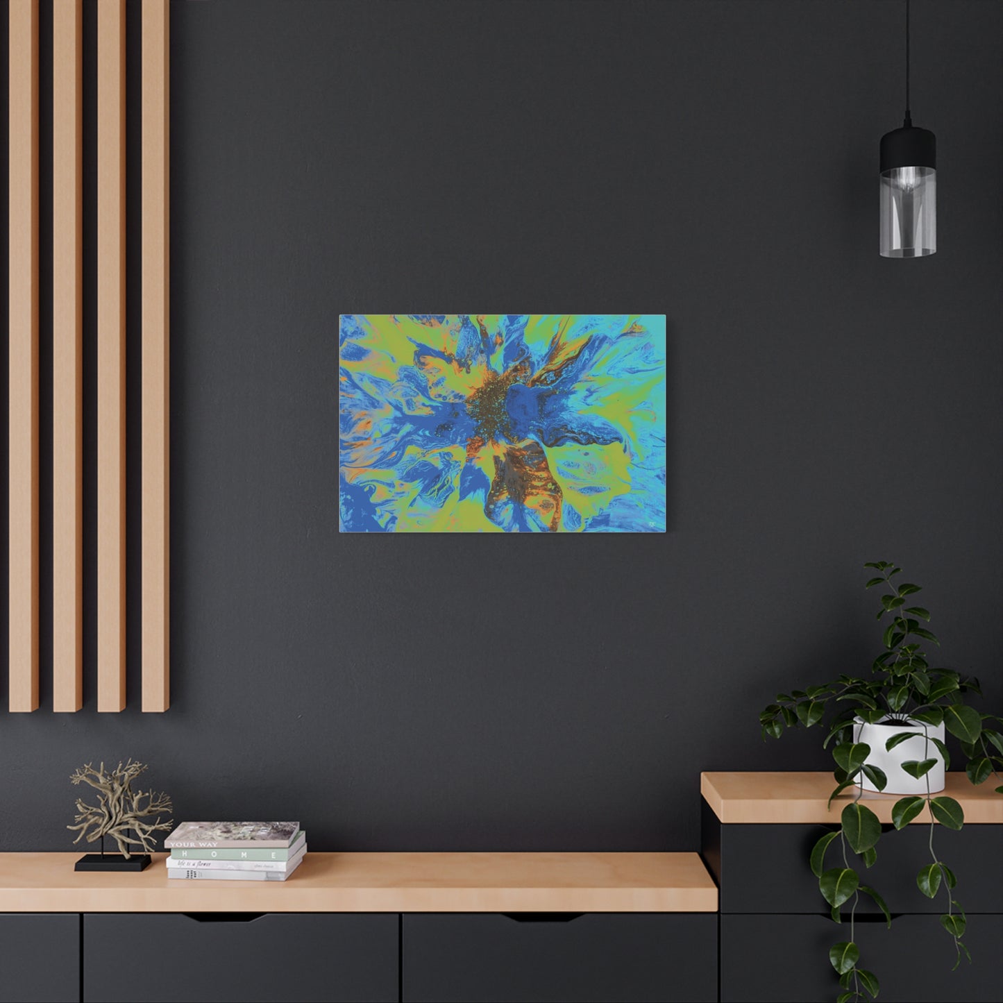 Vibrant Floral Abstract Canvas Wall Art