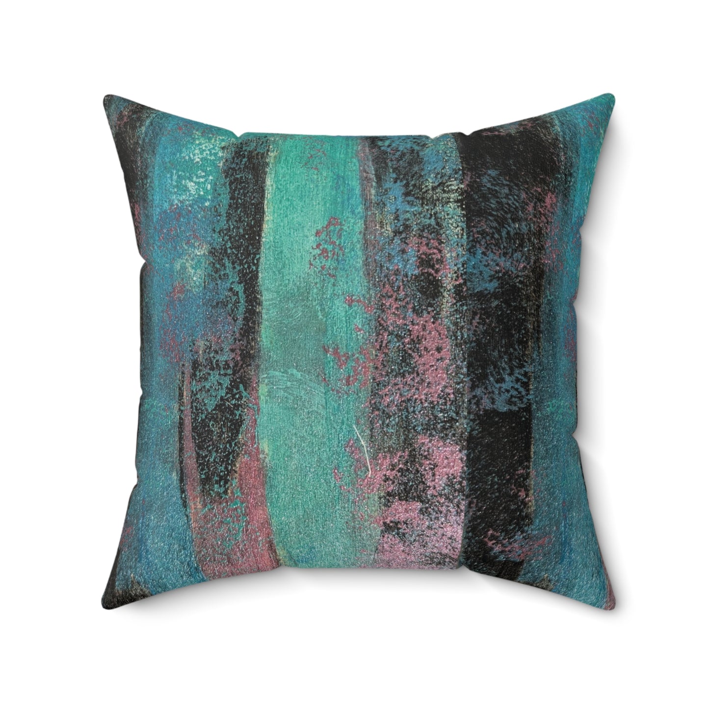 Its A Art Vibe Faux Suede Square Pillow