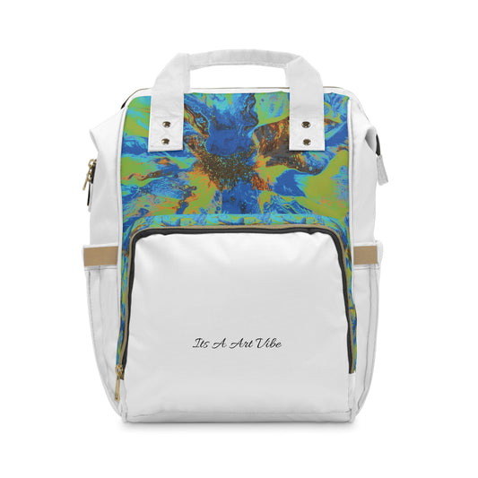 Multifunctional Diaper Backpack Yellow Blue by Its A Art Vibe