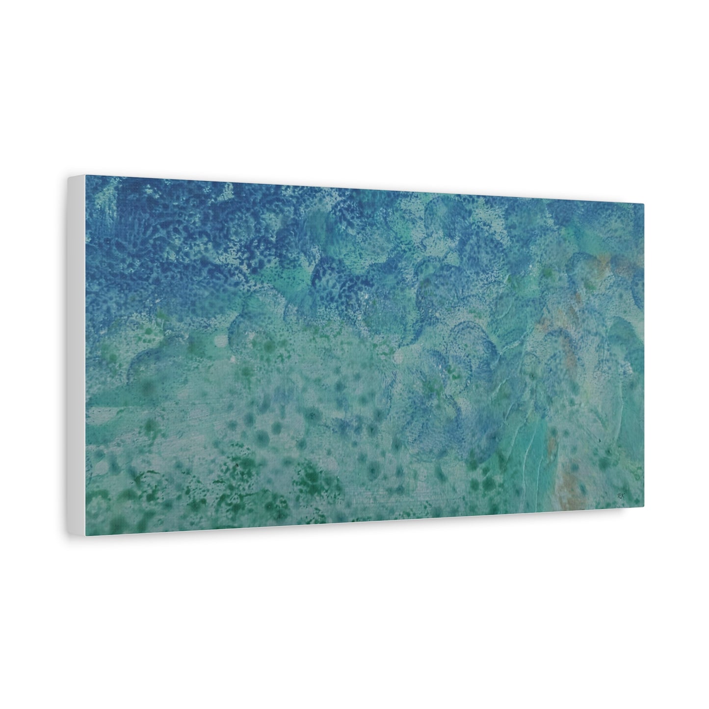 Canvas Gallery Wraps Wall Art To Blue Ocean Floor Is Green by Its A Art Vibe