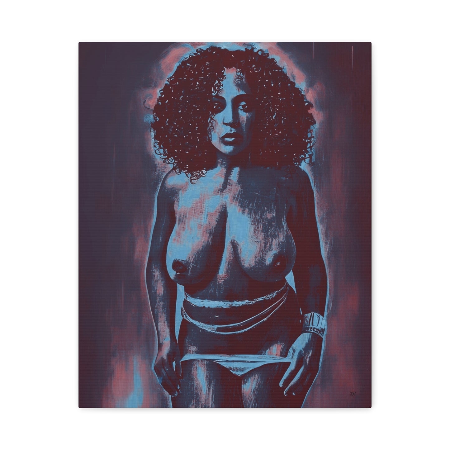 Matte Canvas, Stretched, 1.25" Get Naked by Its A Art Vibe