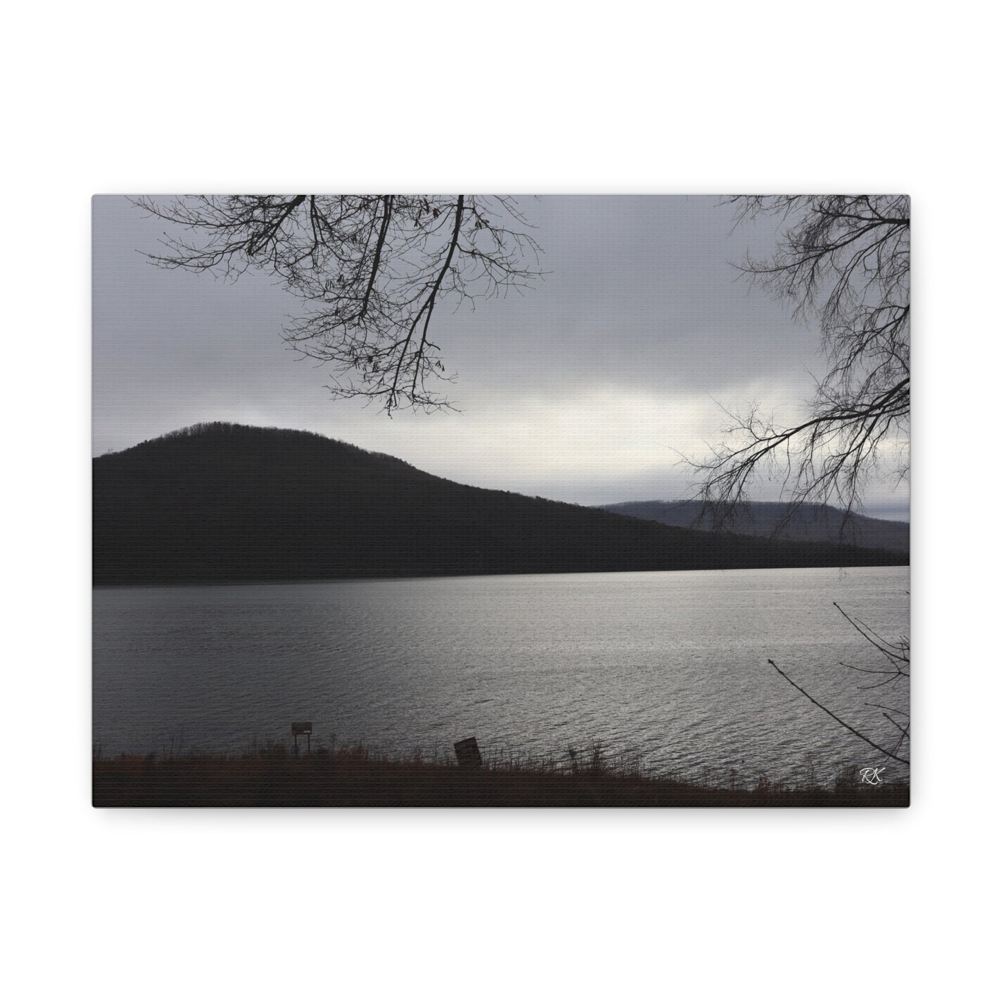 Serene Landscape Canvas Wall Art - 1.25" Stretched Matte Print