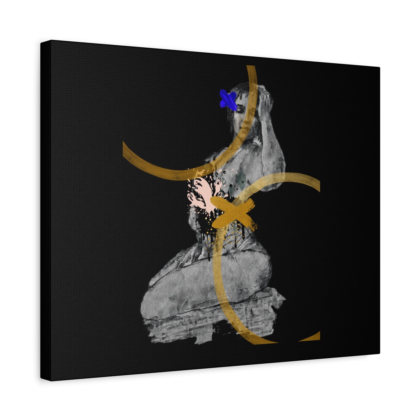 Canvas Wall Art, Sensual Woman Print Matte Stretched Canvas 1 25" Feminine Boho Chic