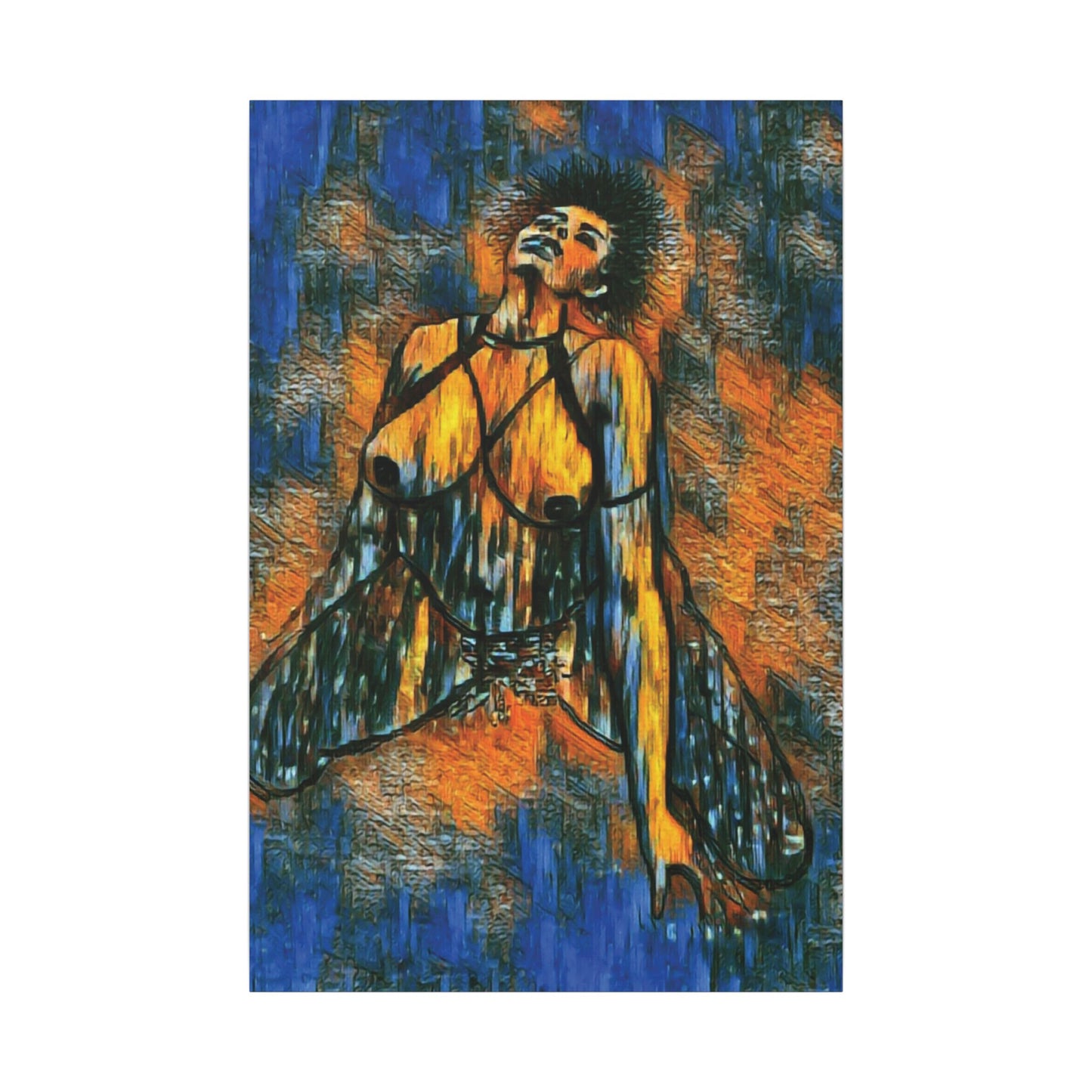 Matte Canvas, Stretched, 0.75" (Multi-Size) Sensual woman 002