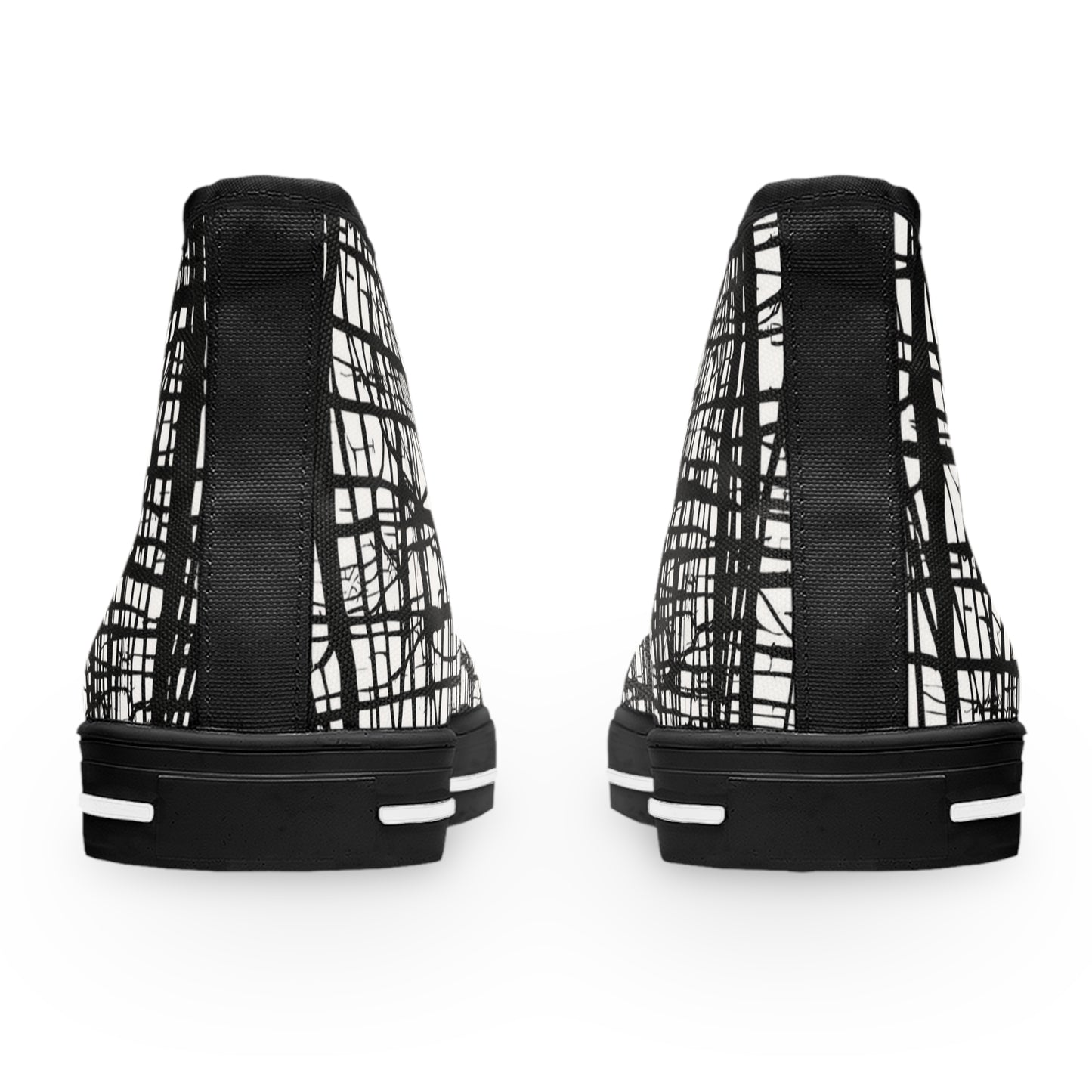 Women's High Top Sneakers Black and White