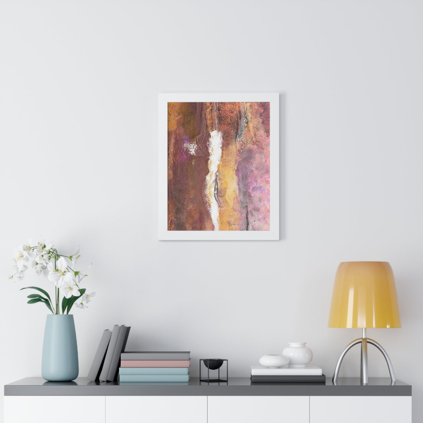 Framed Vertical Poster Rustic Fire by Its A Art Vibe