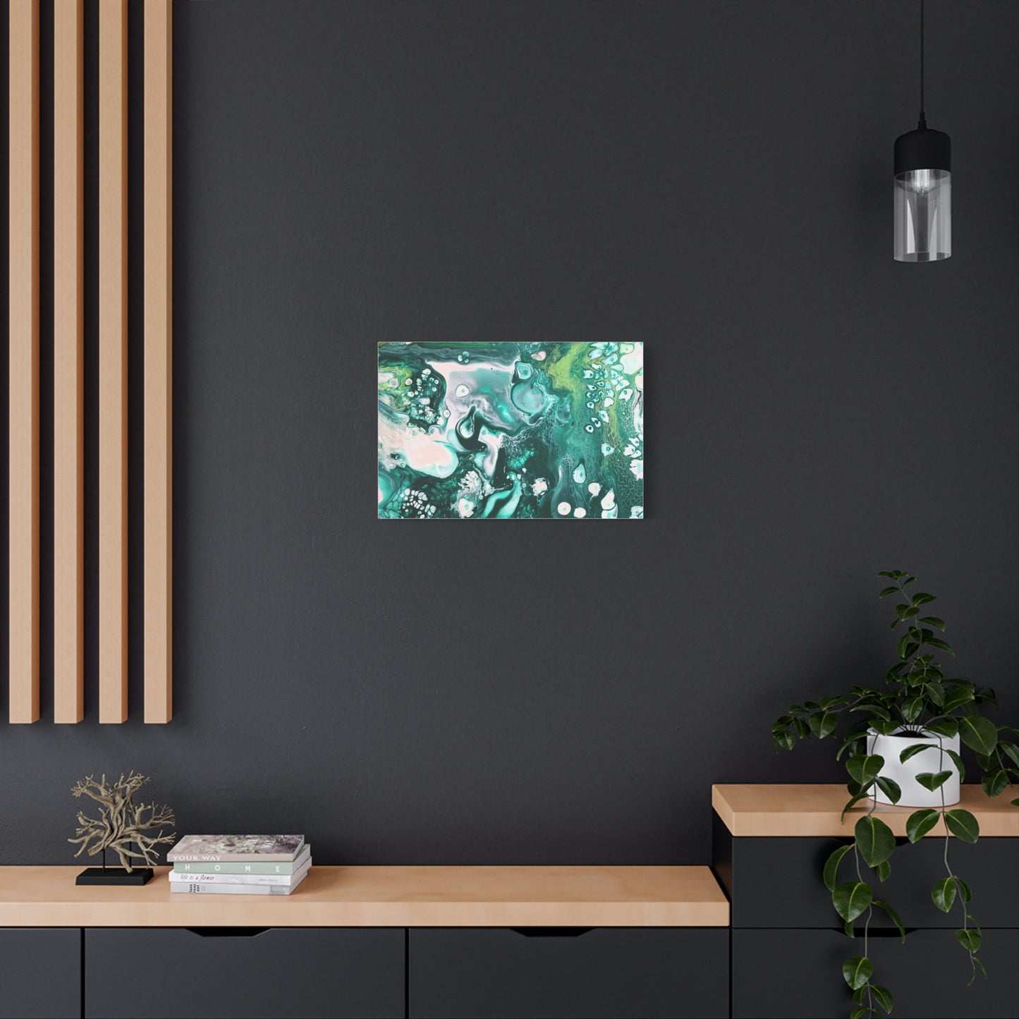 Canvas Gallery Wrap Print to Canvas- Rustic Green Space Painting by It's A Art Vibe