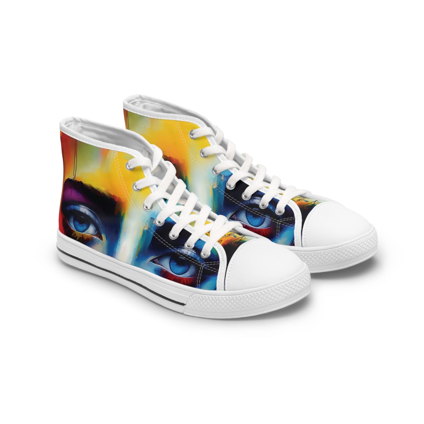 Women's High Top Sneakers Eyes See You by Its A Art Vibe